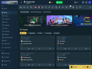 FortuneJack Casino Sports Lobby