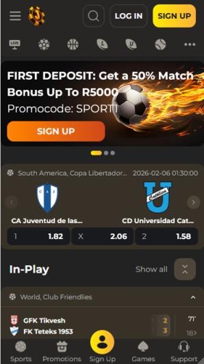 Jabulabets Casino Sports Home Page mobile