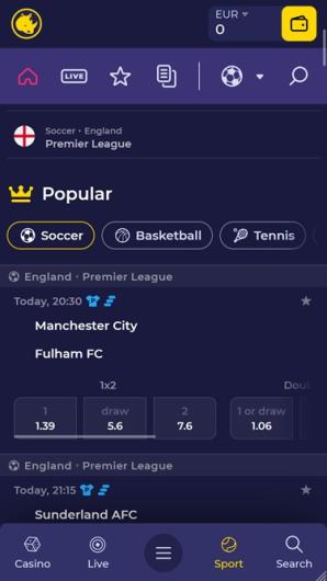 Spinorhino Sports Lobby mobile