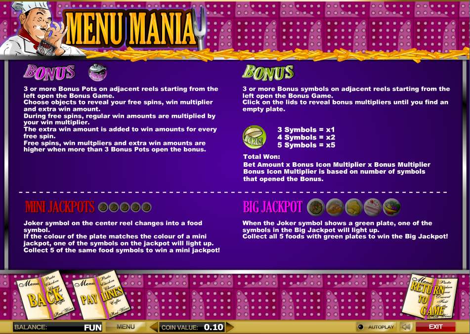 Menu Mania