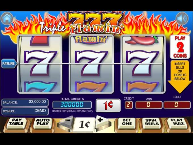 Triple Flammin' 7's