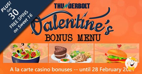 Le Casino Thunderbolt Propose un Riche Menu de Bonus pour la Saint Valentin