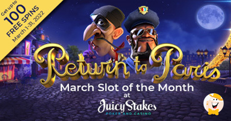 Juicy Stakes Offre Jusqu'à 100 Tours sur la Machine à Sous du Mois de Mars