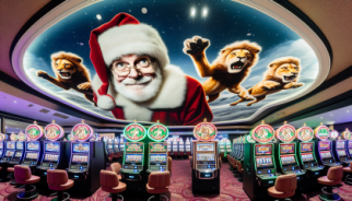 Découvrez 100 Tours sur Sneaky Santa au Lion Slots Casino